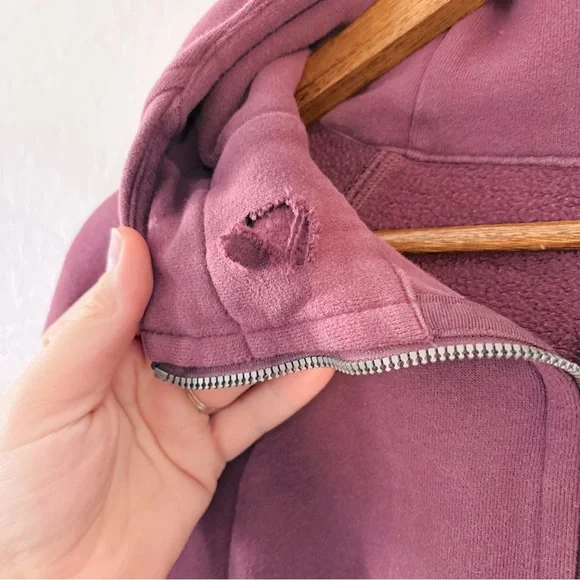 lululemon athletica Maroon Purple Full‎ Zip Scuba Hoodie Jacket 12 - Picture 5 of 9
